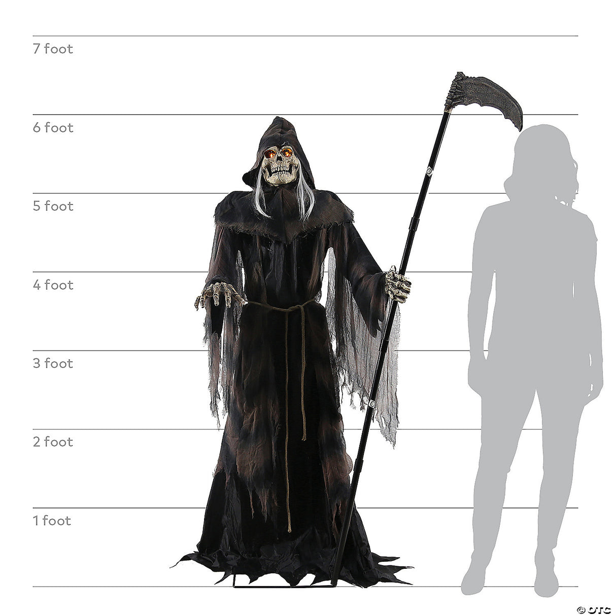 6' Lunging Reaper Animated Prop