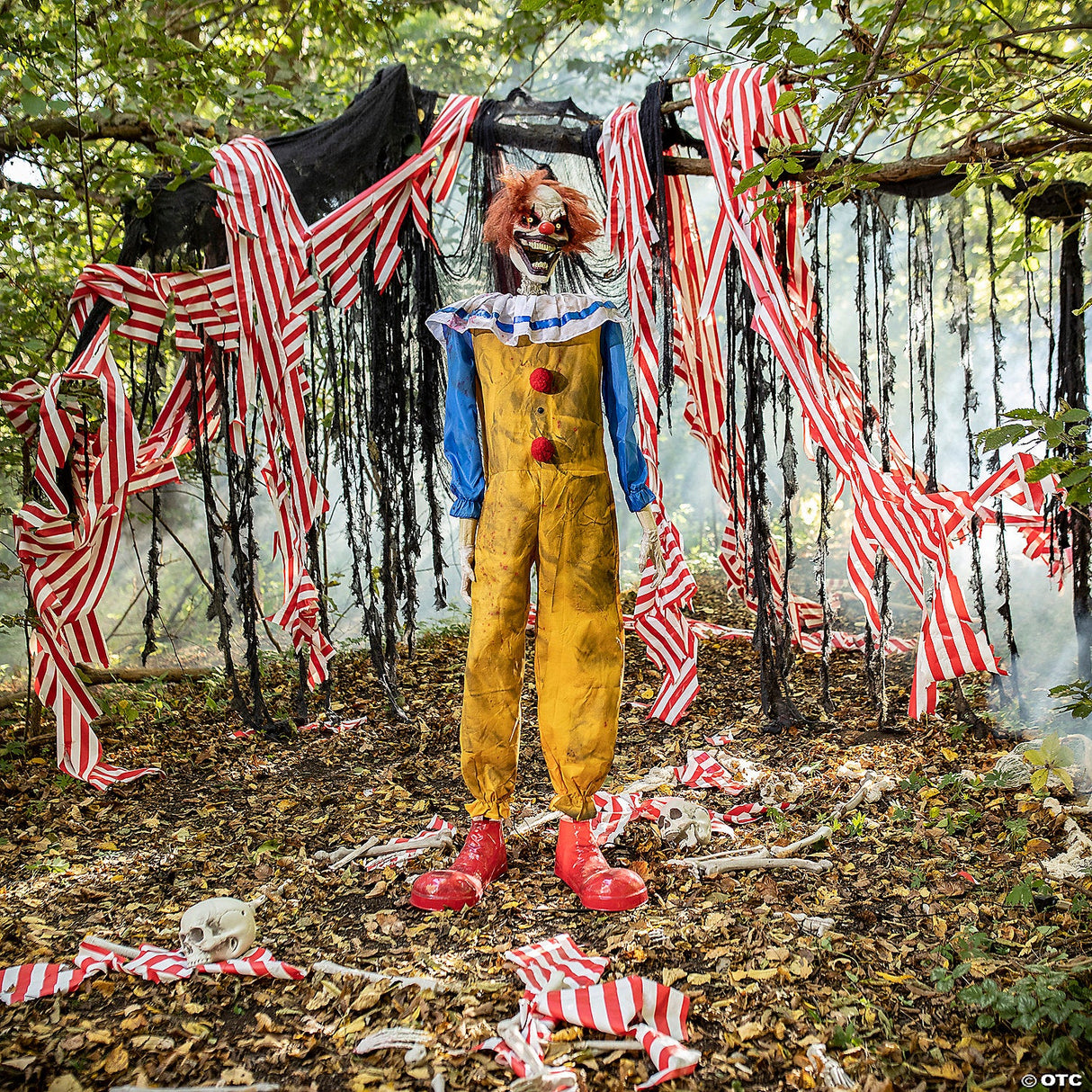 5 Ft. Animated Light-up Twitching Clown Halloween Decoration