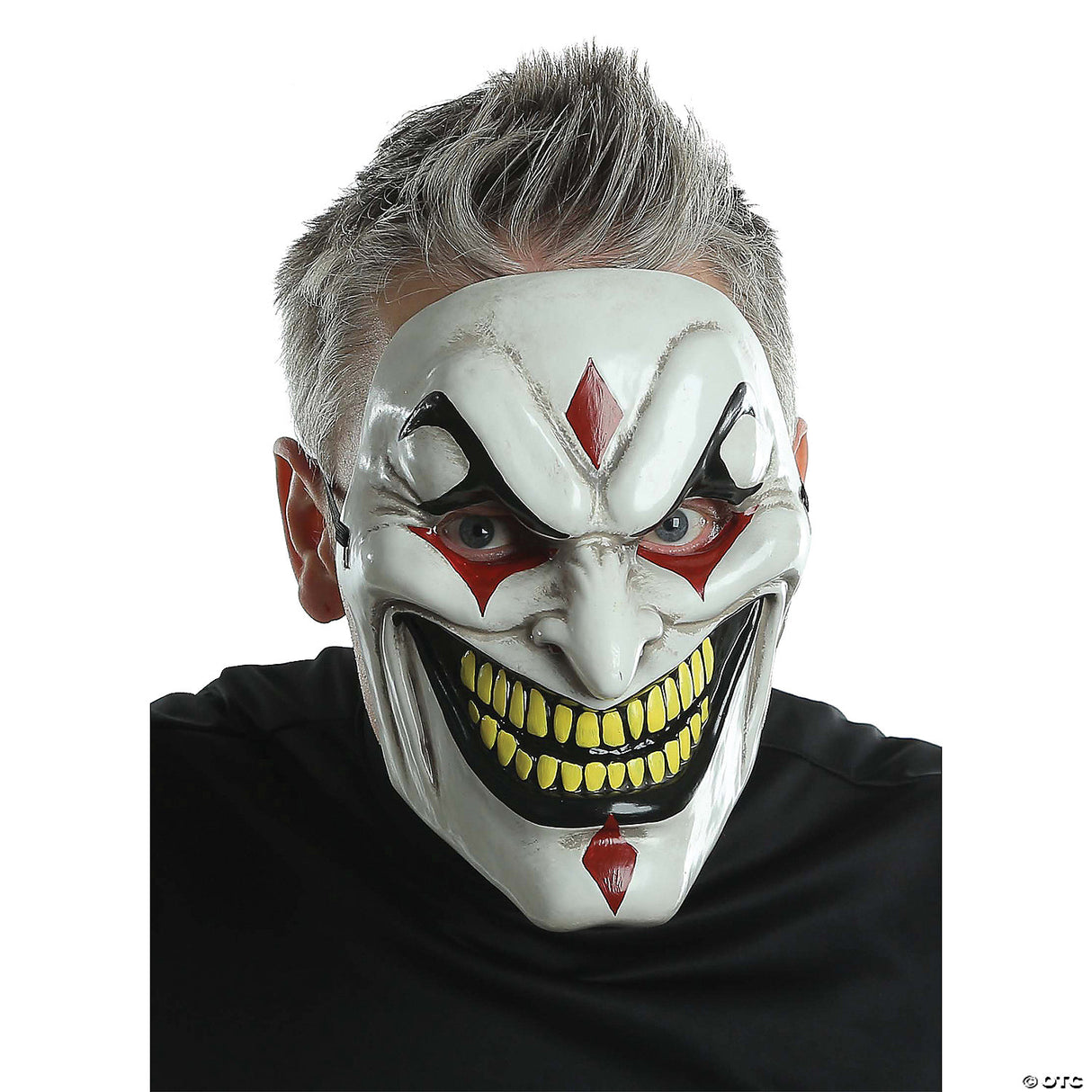 Adults Evil Jester Mask – Creepy Clown Halloween Costume Accessory Prop
