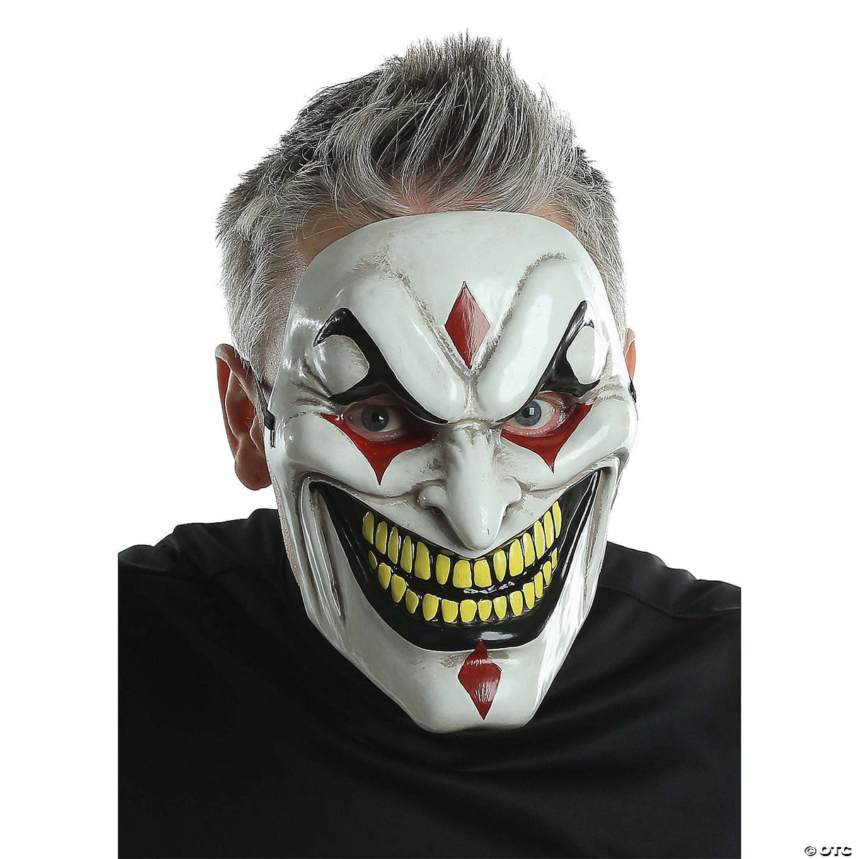 Adults Evil Jester Mask – Creepy Clown Halloween Costume Accessory Prop