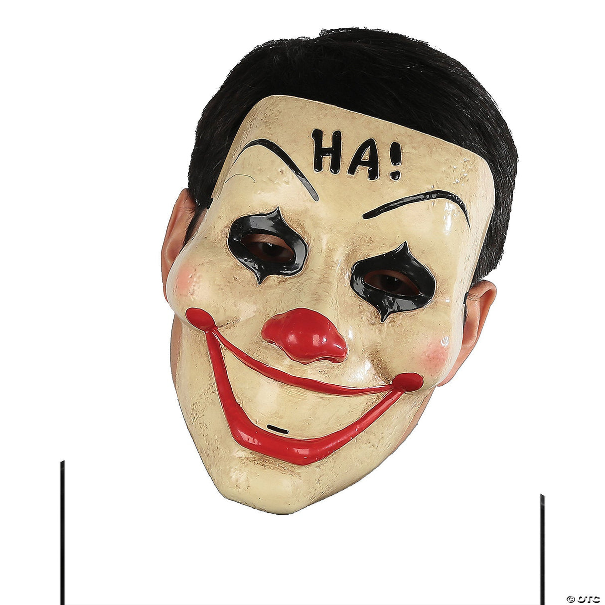 Adults Sinister Smiley Mask – Creepy Scary Halloween Costume Accessory Prop