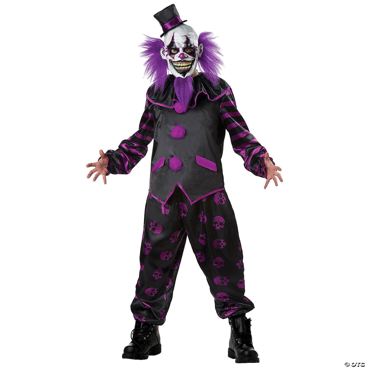 Men's Bearded Clown Costume - Scary Halloween Costume Adult Outfit Cosplay Party