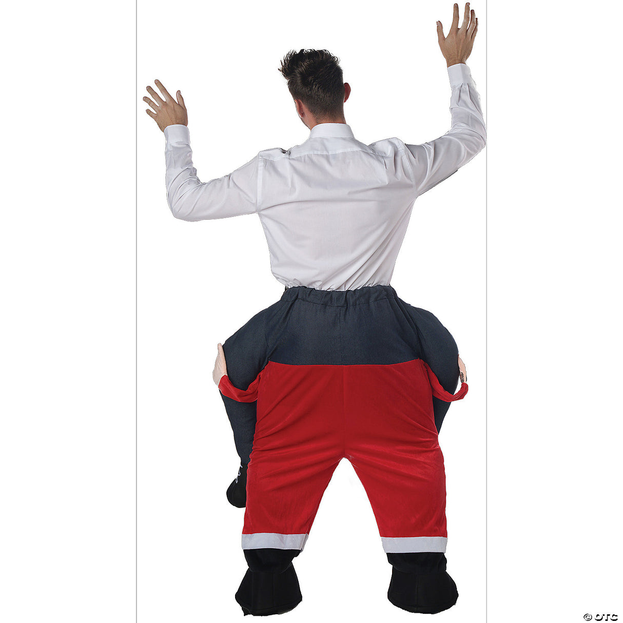 Adult Carry Me Santa Costume – Funny Christmas Ride-On Piggyback Outfit