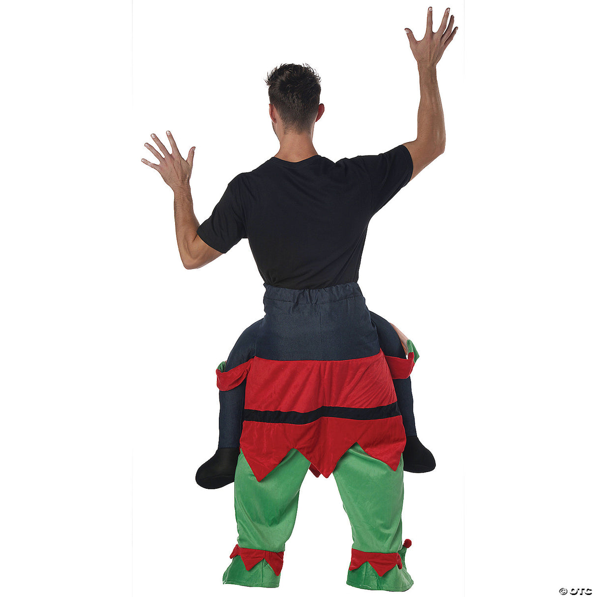 Adult Carry Me Elf Costume – Funny Christmas Ride-On Piggyback Outfit