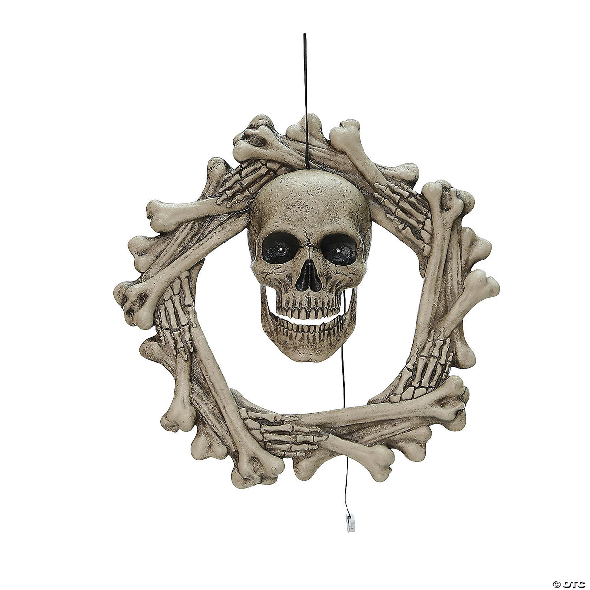 18" Bone Wreath Animated Halloween Decor - Halloween Decoration Prop Haunted