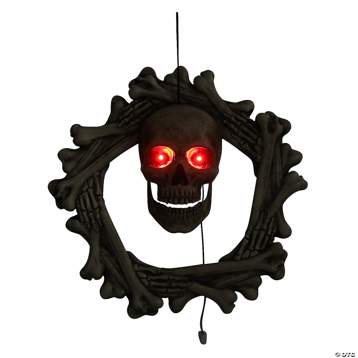18" Bone Wreath Animated Halloween Decor - Halloween Decoration Prop Haunted