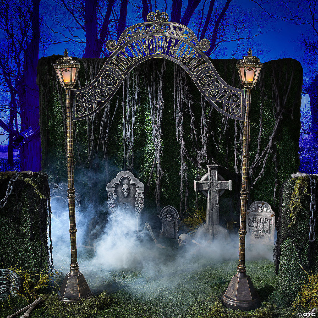 97" Halloween Manor Archway Animated Prop – Spooky Outdoor Decoration