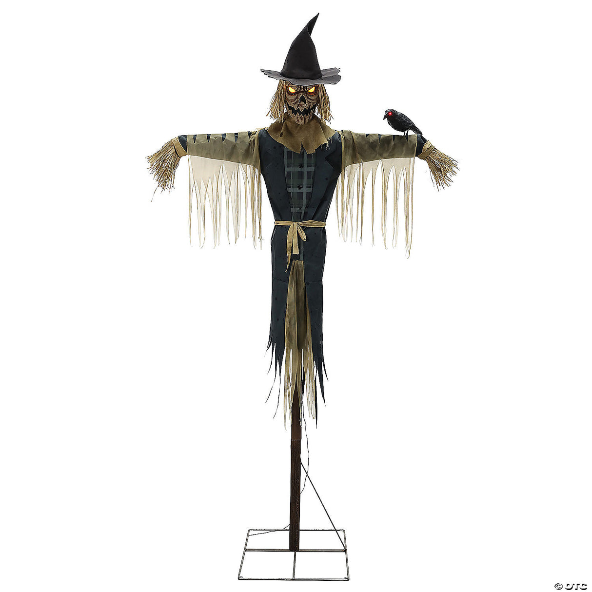 96" Animated Staked Scarecrow Prop – Creepy Halloween Yard Decoration