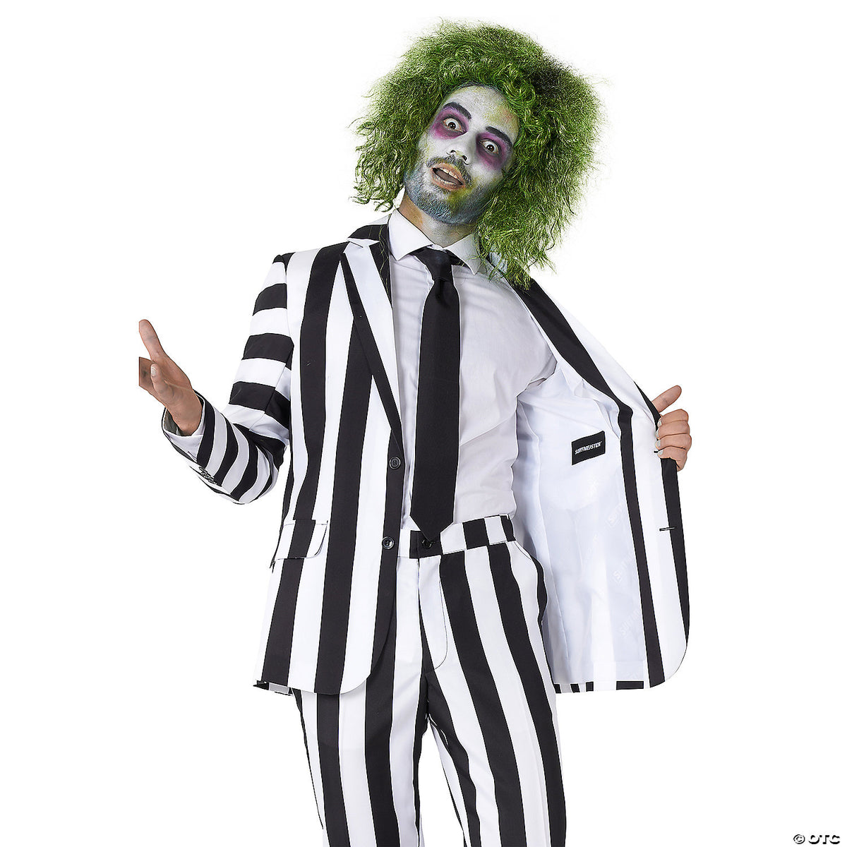 Men's Beetlejuice™ Suit Costume - Size 42 - Halloween Costume Accessory Party Dr