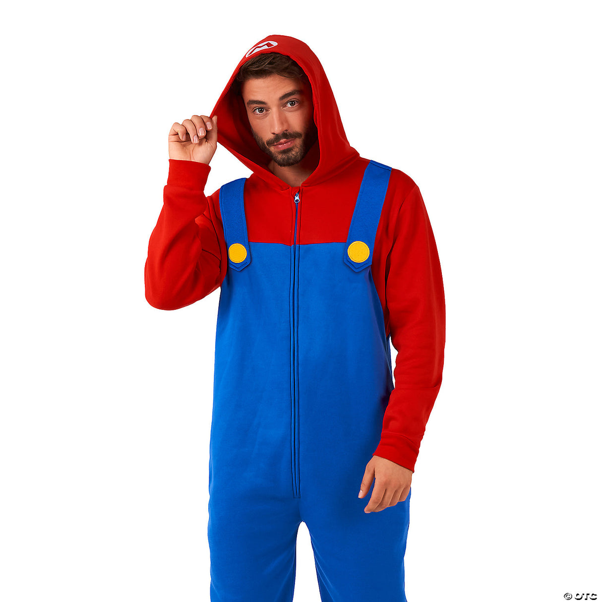 Men's Mario™ Onesie Costume - Small 38-40 - Halloween Costume Accessory Party Dr