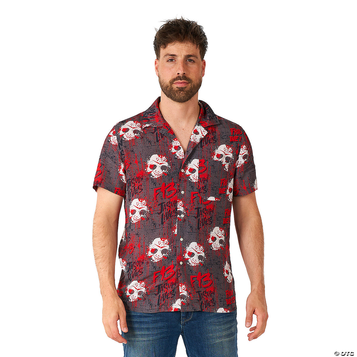 Men's Friday The 13th™ Short Sleeve Shirt - Medium 40-43 - Halloween Costume Acc