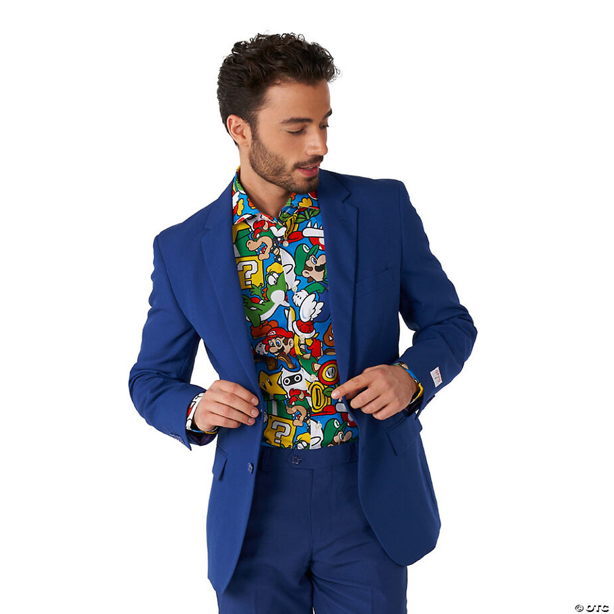 Men's Super Mario™ Dress Shirt - Large 44-46 - Halloween Costume Accessory Party