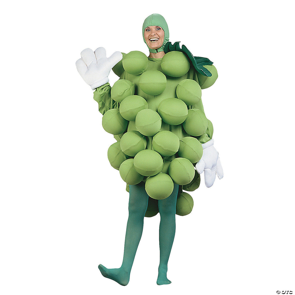 Grapes Green Adult Costume – Funny Fruit Halloween Party Dress Up Cosplay Outfit