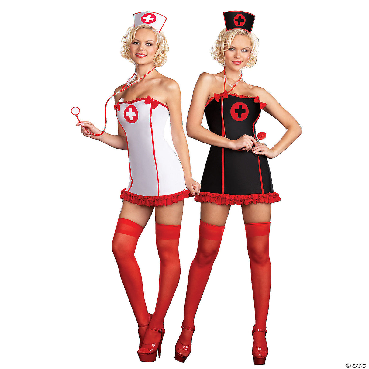WOMEN'S NURSE COSTUME-XL - Adult Halloween Costume Cosplay Party Outfit - Adult