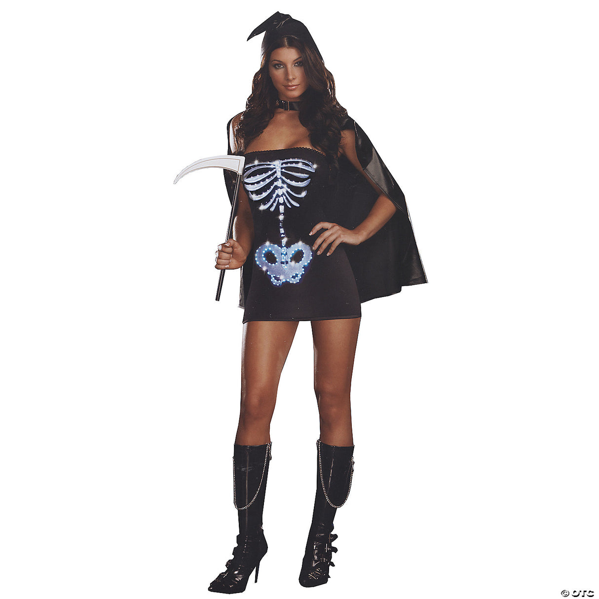 WOMEN'S SEXY SKELETON COSTUME-SM - Adult Halloween Costume Cosplay Party Outfit