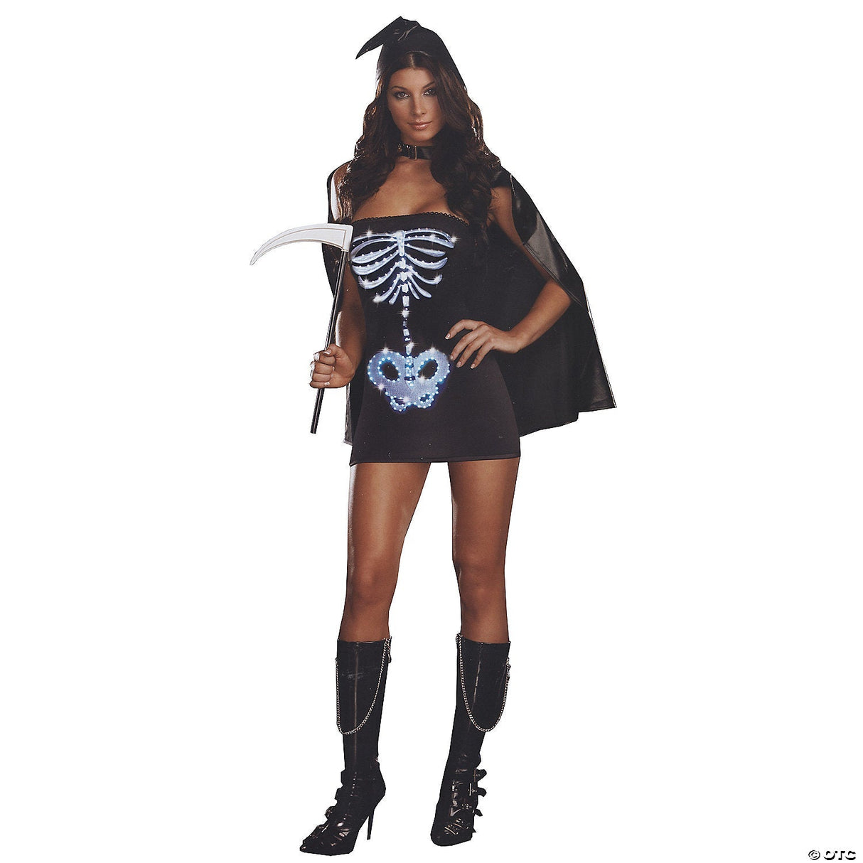 WOMEN'S SEXY SKELETON COSTUME-SM - Adult Halloween Costume Cosplay Party Outfit