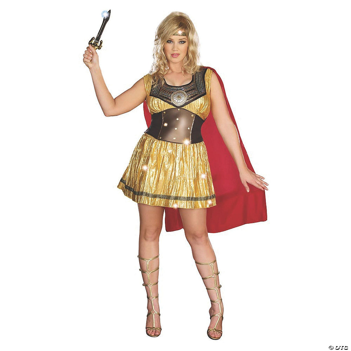 Women’s Golden Gladiator Costume - Extra Large - Adult Halloween Costume Cosplay