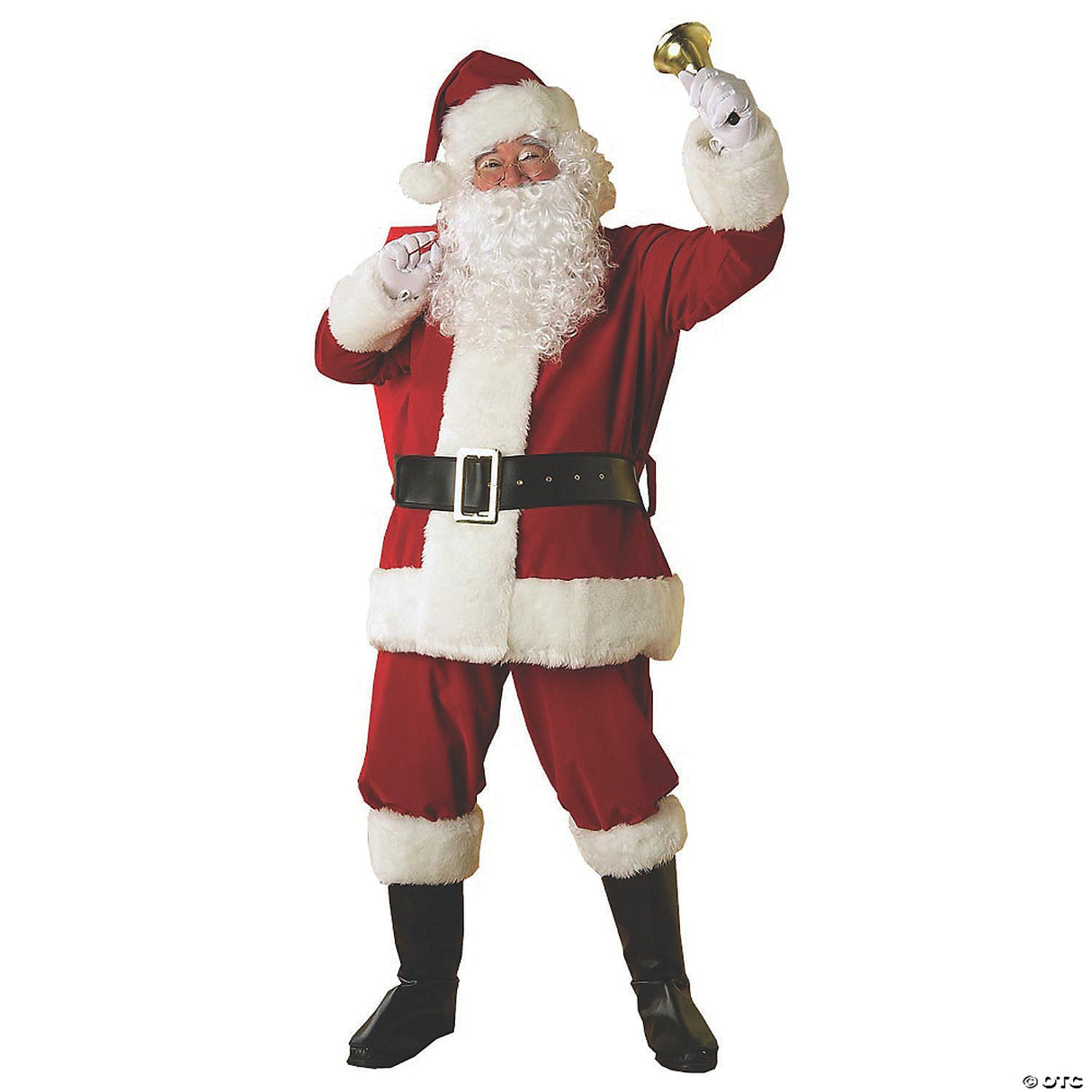 Adult Plush Regal Santa Claus Costume – Christmas Holiday Party Outfit
