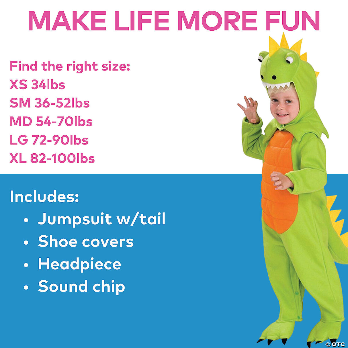 Toddler Boy's Dinosaur Costume - Halloween Costume Outfit Dress Up Party