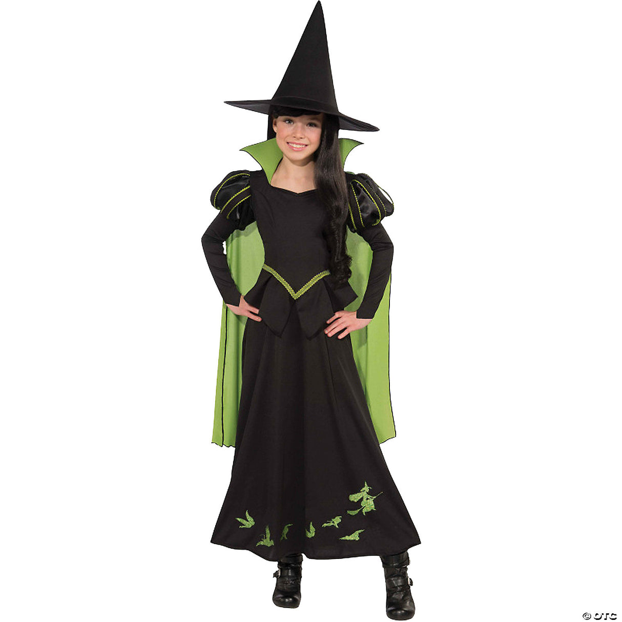 GIRL'S WIZARD OF OZ - WICKED WITCH COST - Halloween Costume Dress Up Party Outf