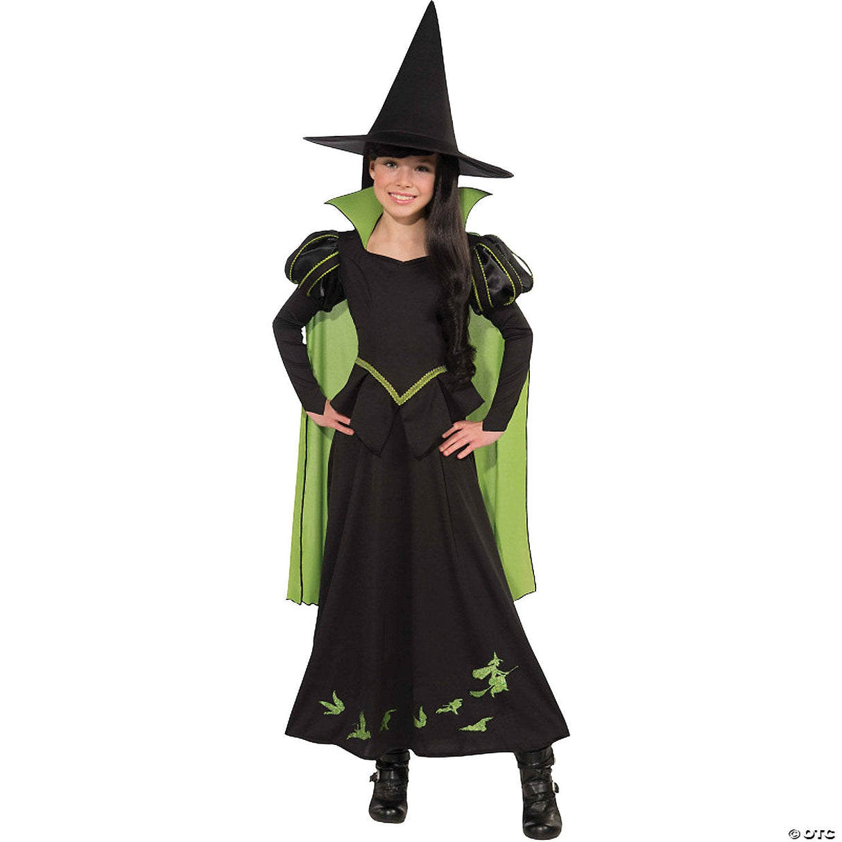 GIRL'S WIZARD OF OZ - WICKED WITCH COST - Halloween Costume Dress Up Party Outf