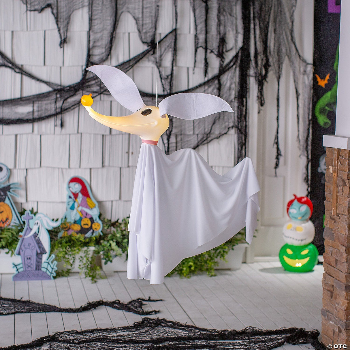 37" The Nightmare Before Christmas™ Light-up Hanging Zero Halloween Decoration With Sound