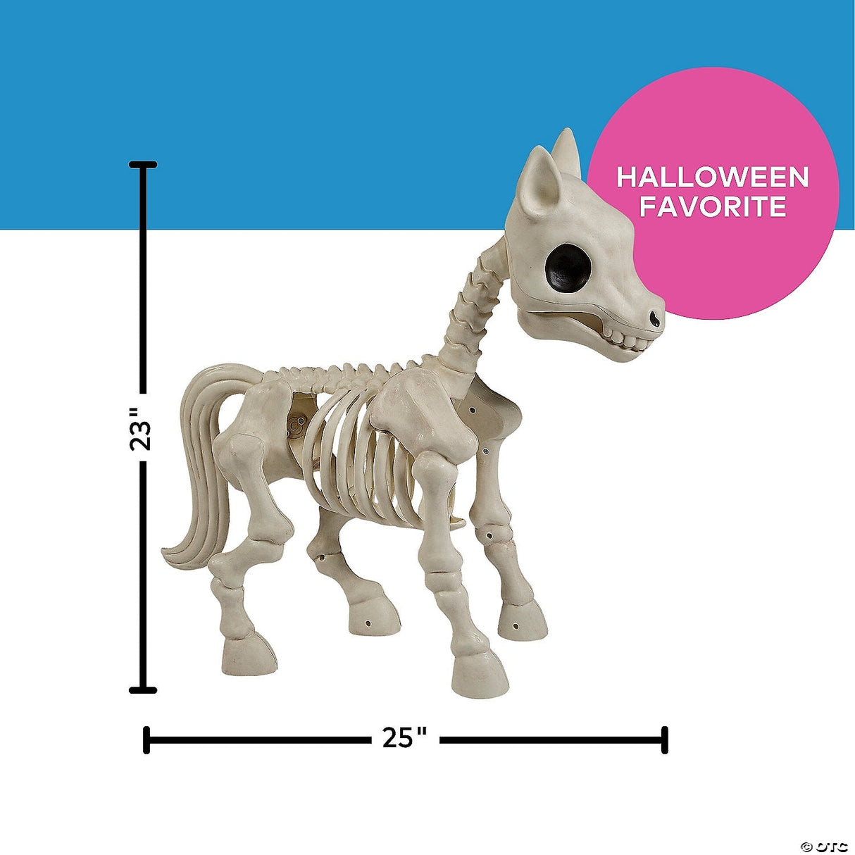 13 1/4" Sitting Bear Plastic Skeleton Halloween Tabletop Decoration