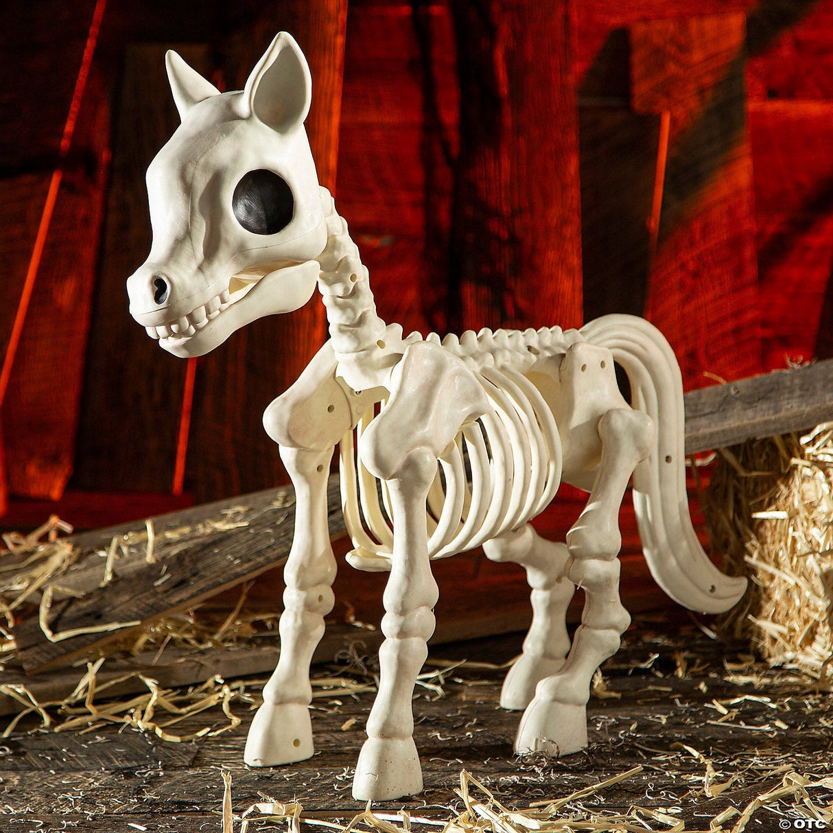 25" X 23" Standing Pony Plastic Skeleton Halloween Decoration