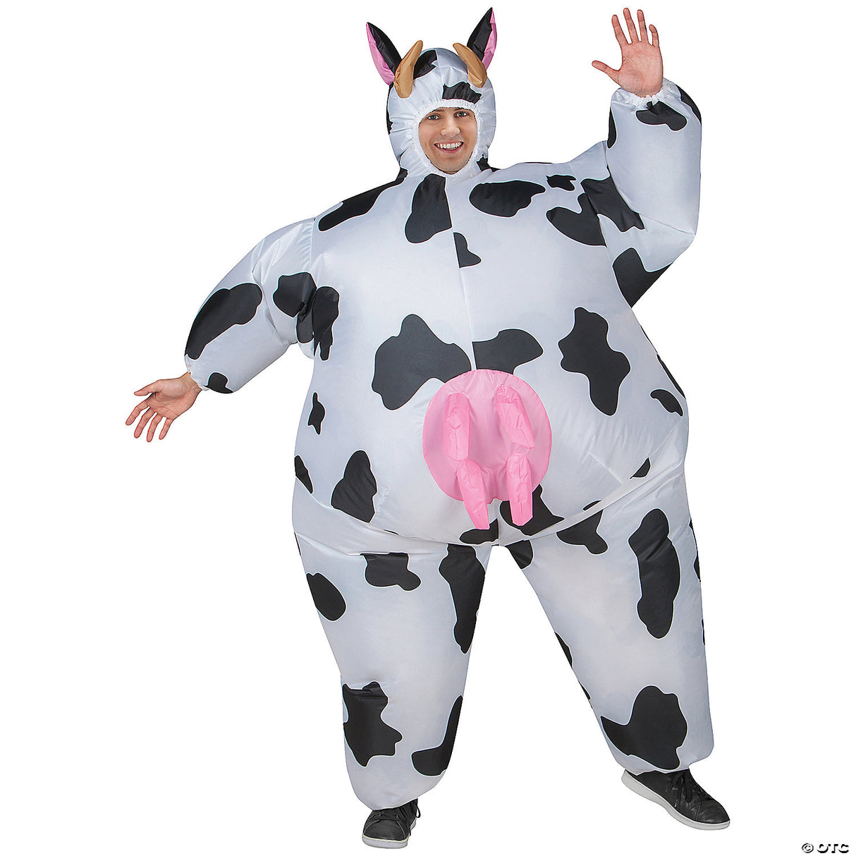 Adults Inflatable Cow Costume – Funny Farm Animal Halloween Cosplay Party Outfit