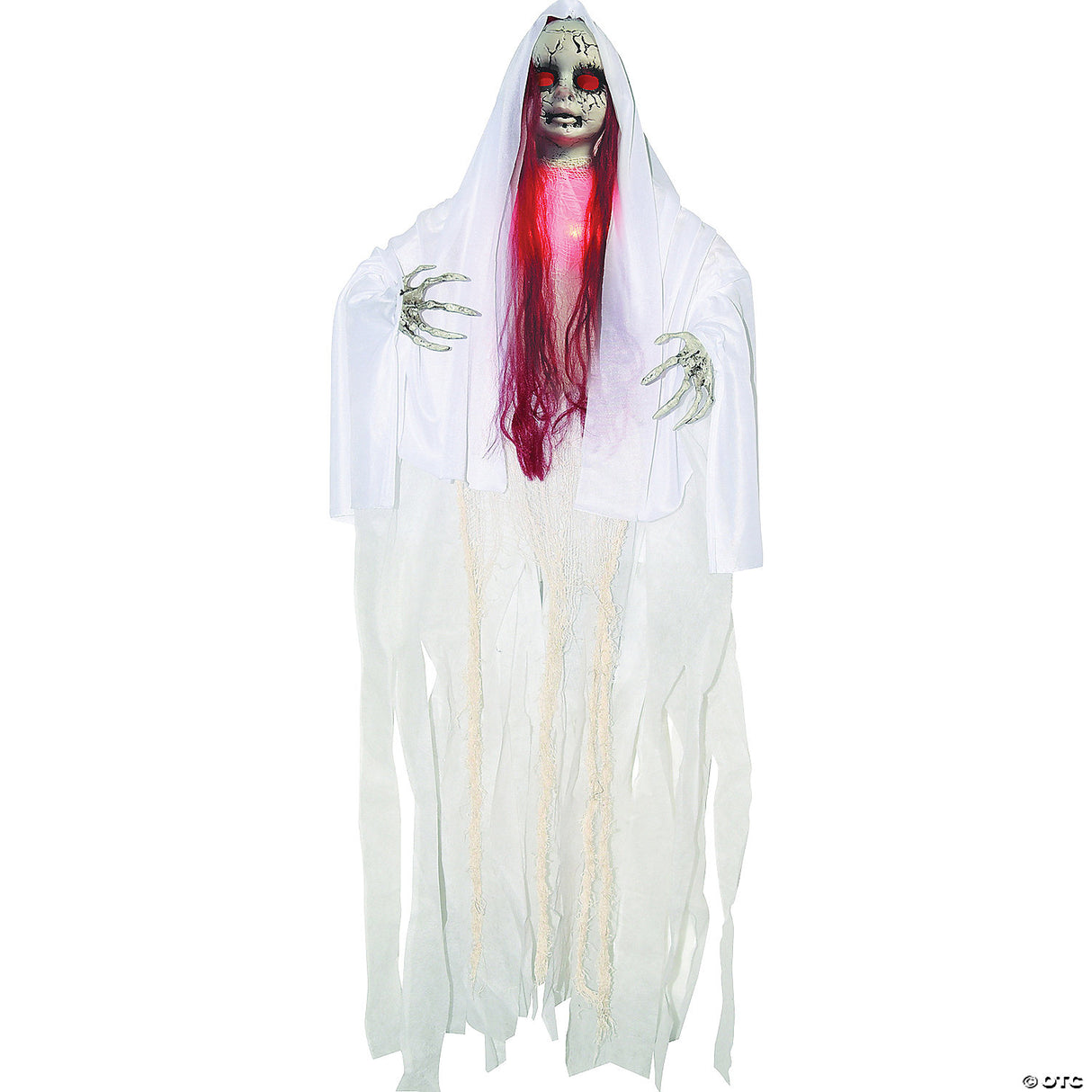 39" Hanging Light-up Ghost Doll – Halloween Haunted House Decoration