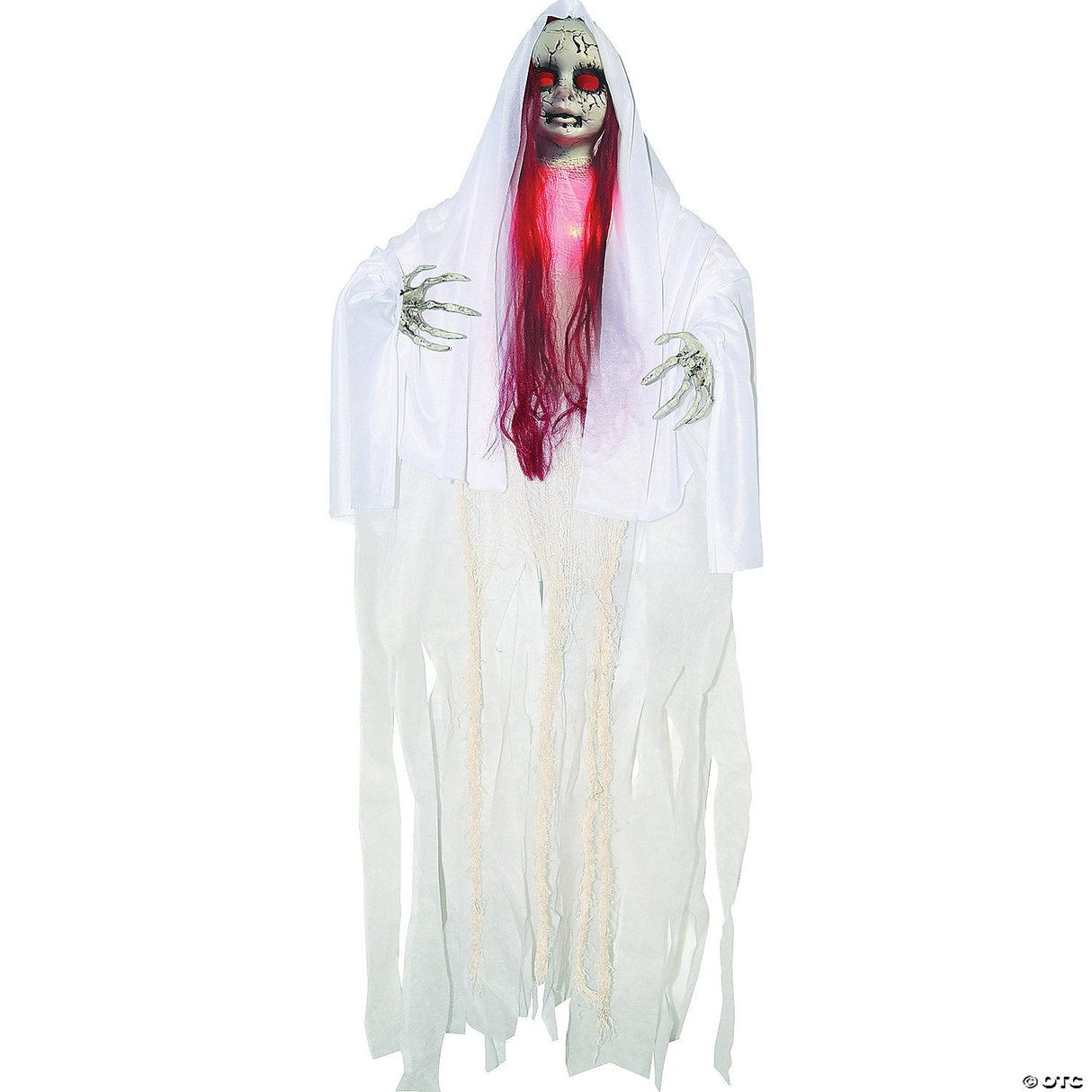 39" Hanging Light-up Ghost Doll – Halloween Haunted House Decoration