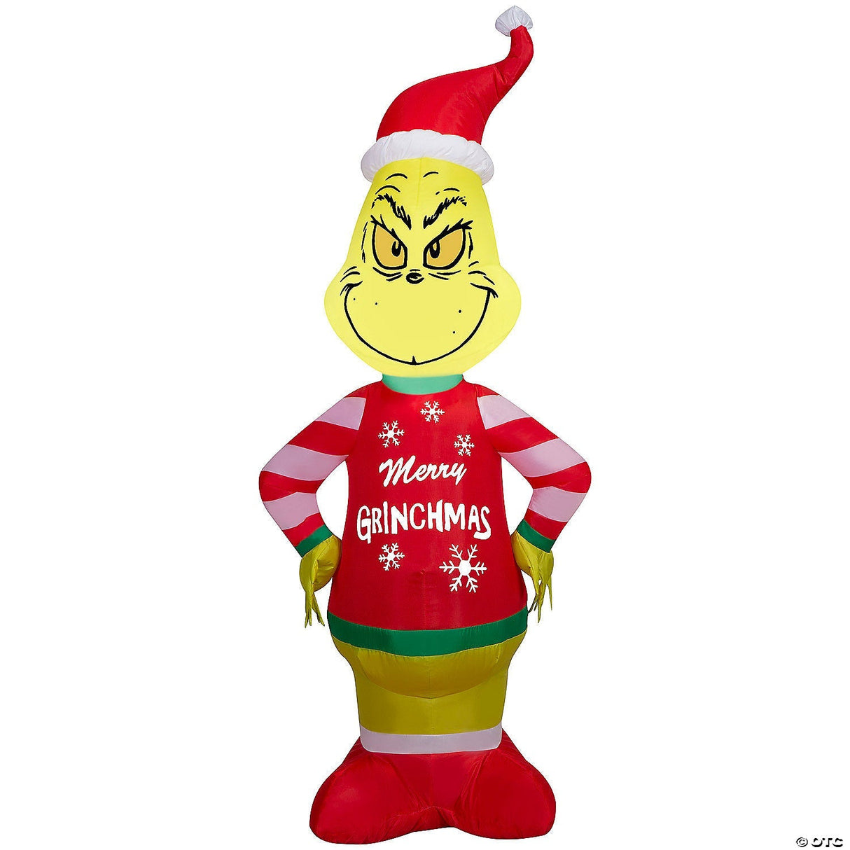 4 Ft. Airblown® Blowup Inflatable Grinch With Merry Grinchmas Ugly Sweater & Built-in Lights Christmas Outdoor Yard Decoration
