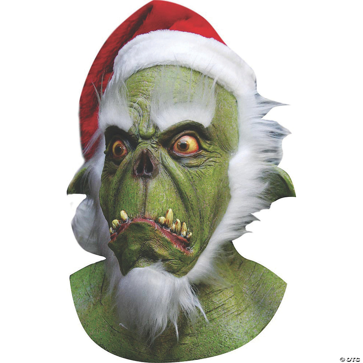 Latex Green Santa Mask - Halloween Mask Costume Accessory Party Cosplay