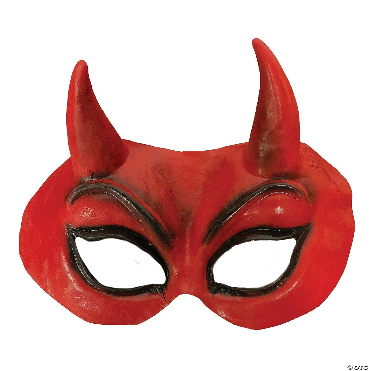 RED DEVIL LATEX HALF MASK - Halloween Mask Costume Accessory Party Cosplay