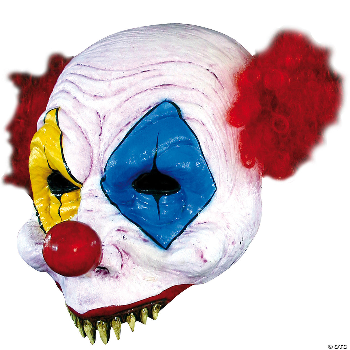 Adults Open Gus Clown Latex Mask - Scary Halloween Mask Horror Costume Accessory