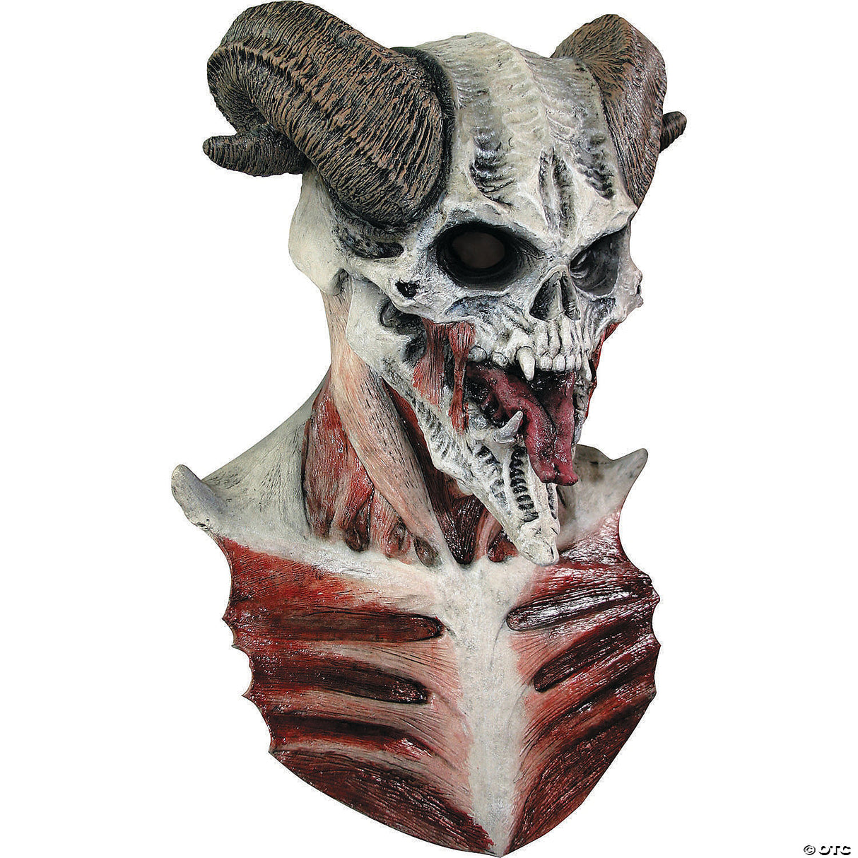 Adults Devil Skull Mask & Chest - Scary Halloween Mask Horror Costume Accessory