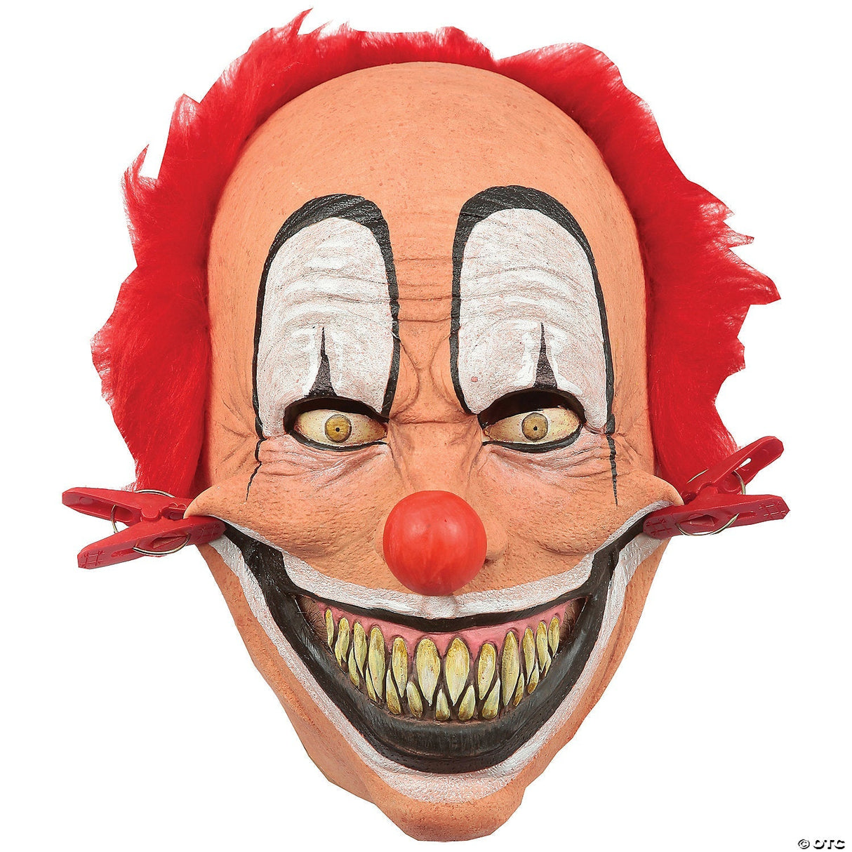 Adult Tweezer Clown Mask - Creepy Scary Halloween Costume Accessory Prop