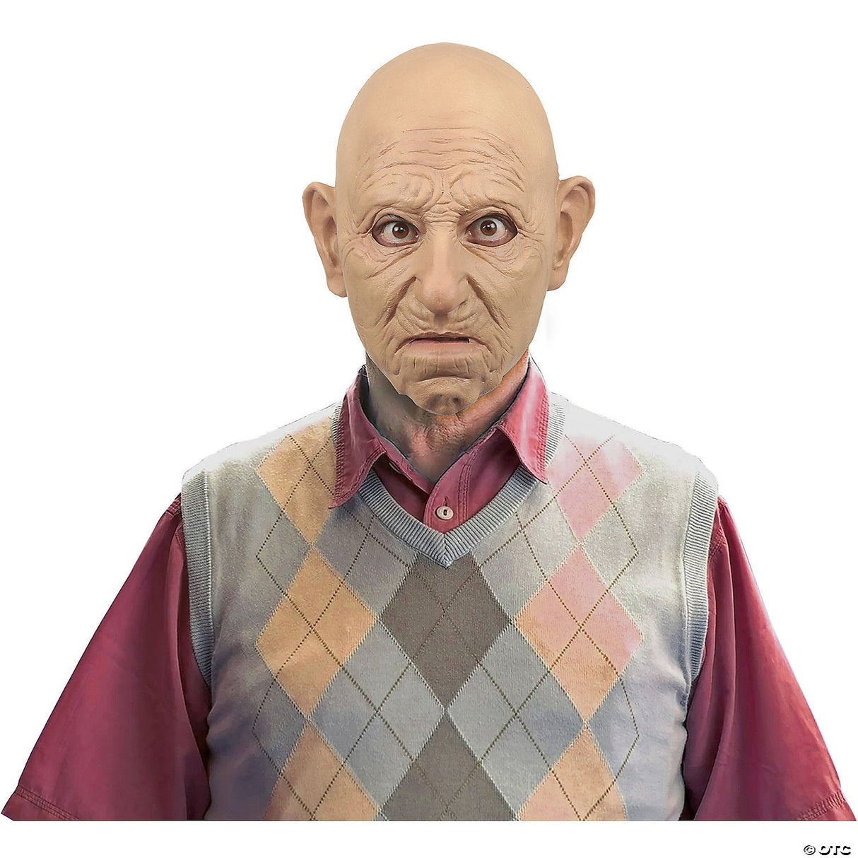 Adults Old Man Latex Mask - Creepy Halloween Costume Accessory Prop