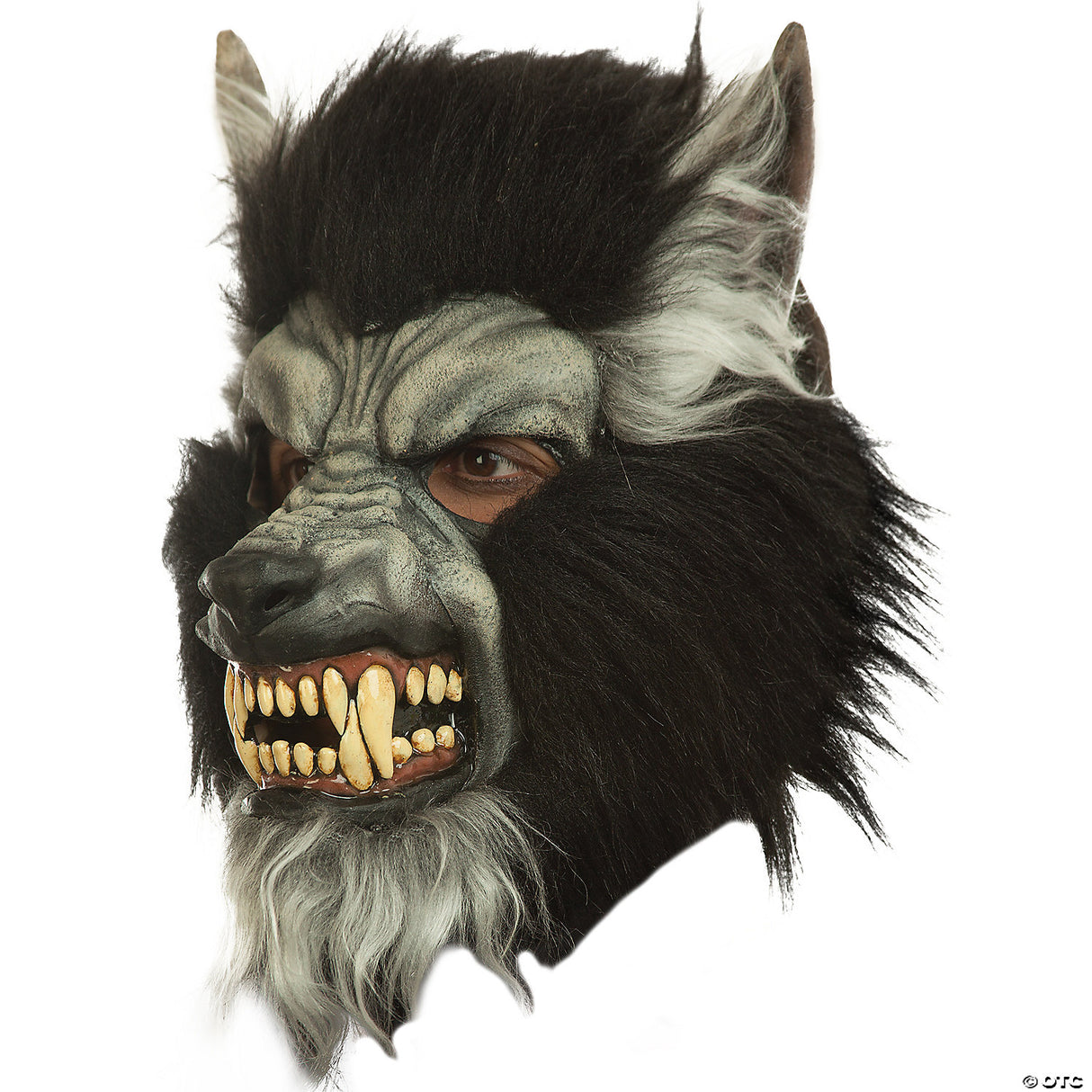 Adults Menacing Gray Howling Werewolf Mask - Creepy Scary Halloween Costume Acce