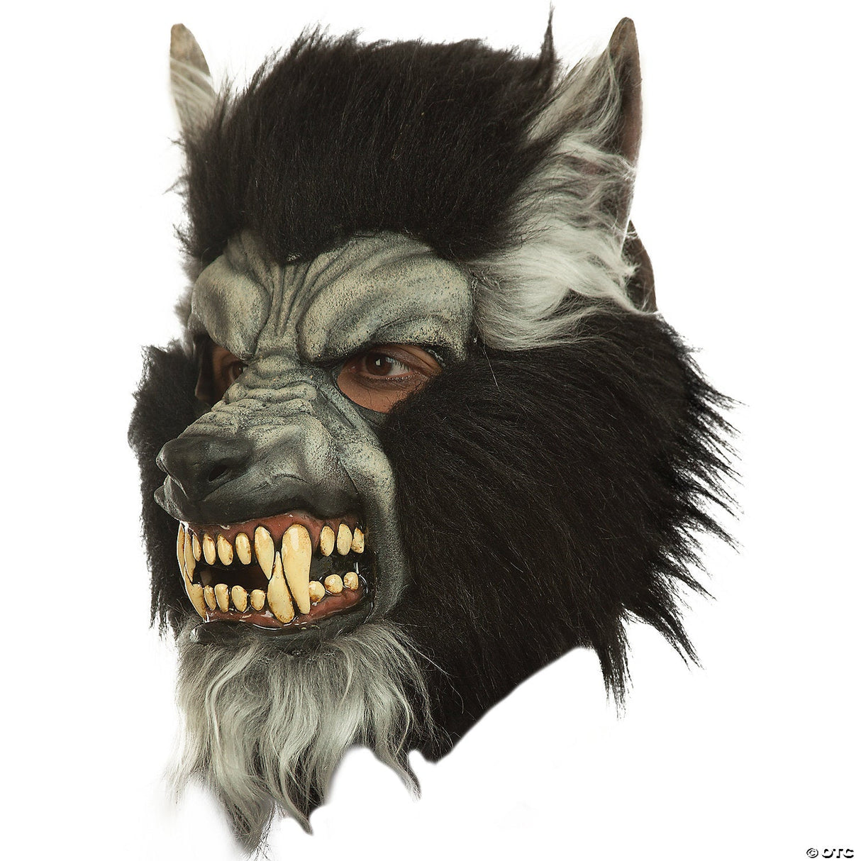 Adults Menacing Gray Howling Werewolf Mask - Creepy Scary Halloween Costume Acce