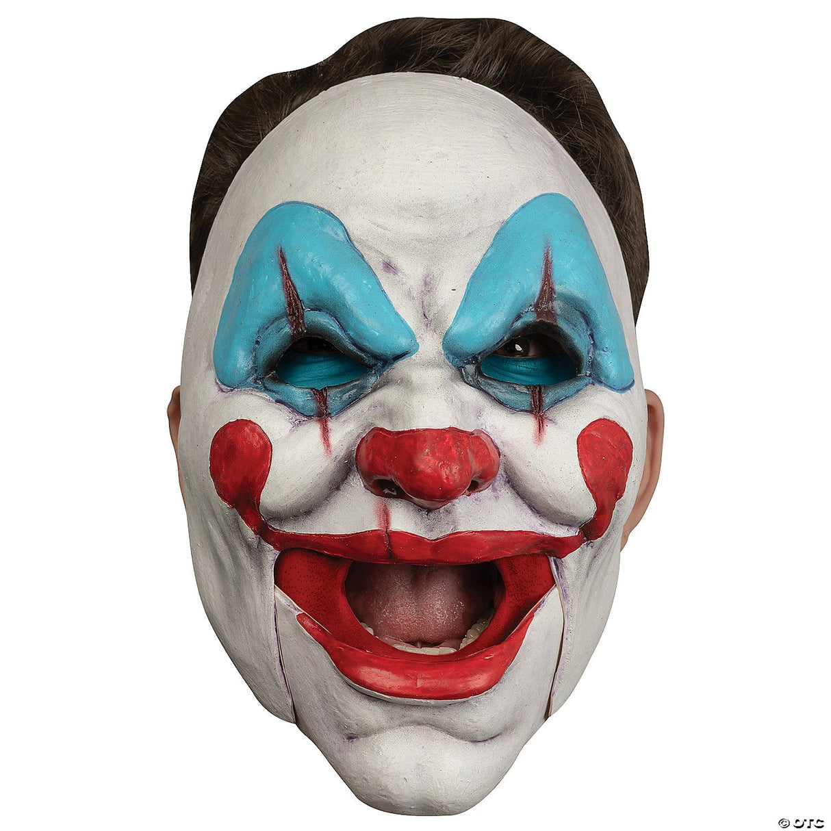 Adults Clown Moving-mouth Latex Mask - Creepy Scary Halloween Costume Accessory