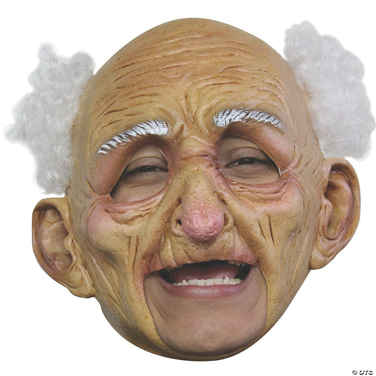 Adults Deluxe Chinless Old Man Mask - Creepy Scary Halloween Costume Accessory P