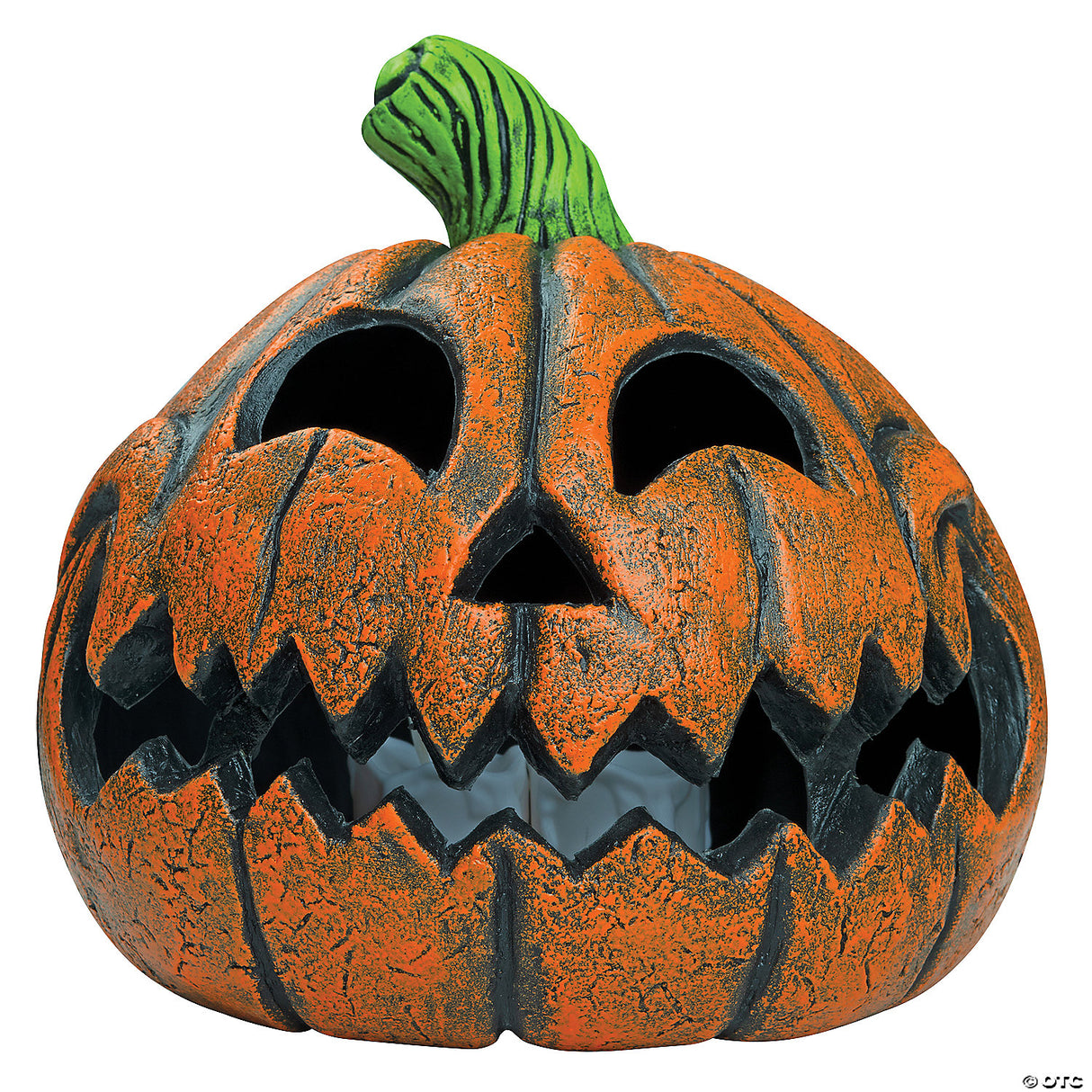 9" Happy Pumpkin Jack-o’-Lantern – Halloween Tabletop Decoration Party Prop