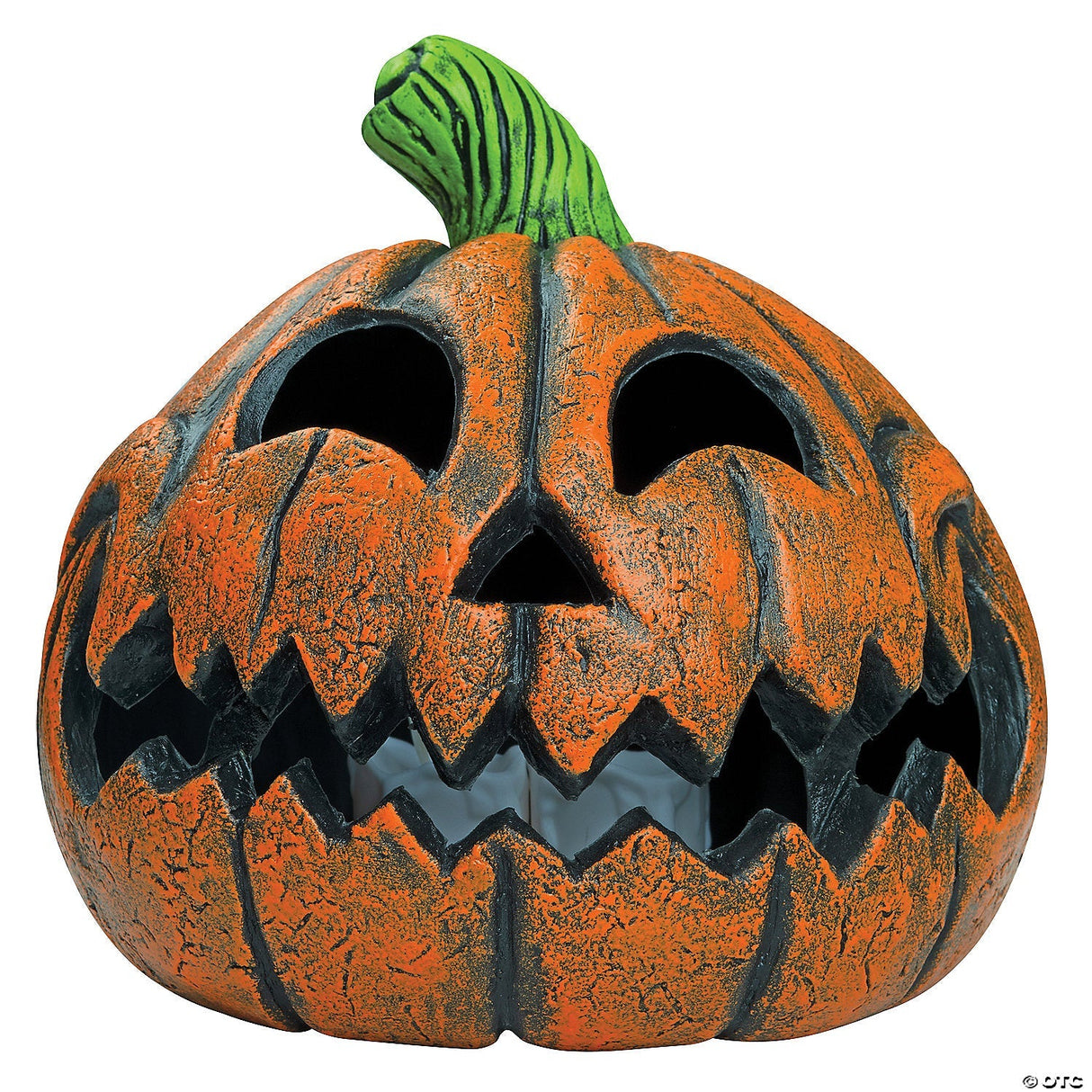 9" Happy Pumpkin Jack-o’-Lantern – Halloween Tabletop Decoration Party Prop