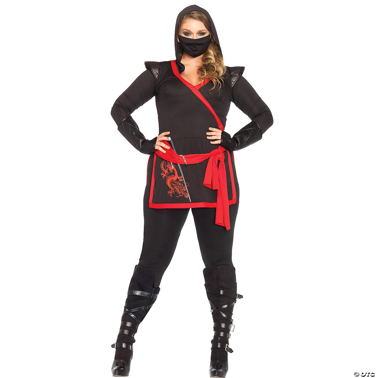 WOMEN'S PLUS SIZE NINJA ASSASSIN COSTUME - Halloween Outfit Cosplay Party