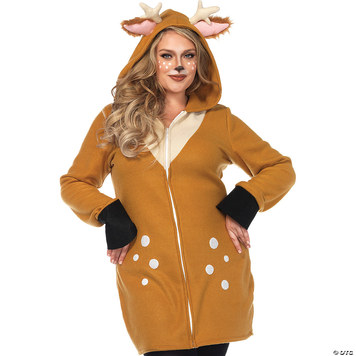Women's Plus Size Cozy Fawn Costume - Halloween Costume Accessory Party Dress Up