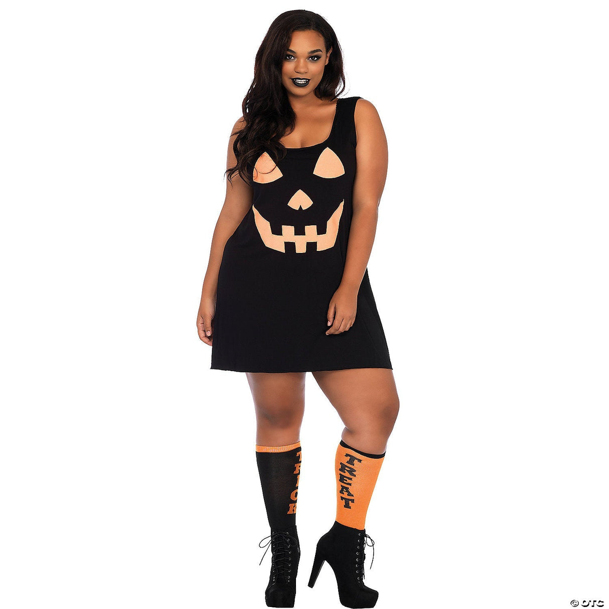 Women’s Plus Size Jersey Pumpkin Costume – Funny Halloween Outfit