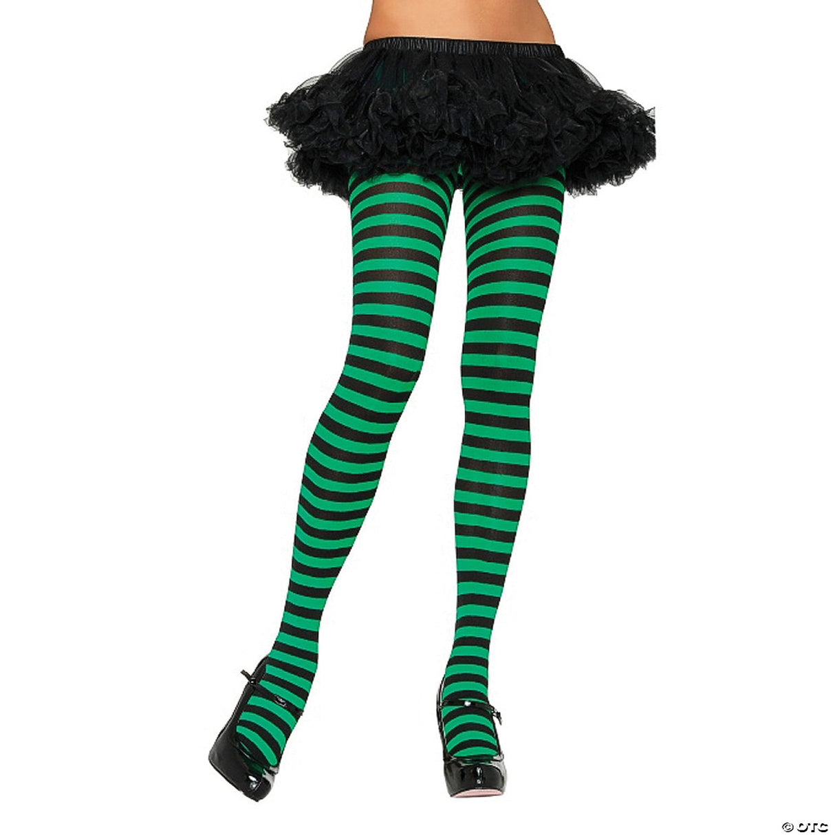Striped Stockings Halloween Costume Tights – Black & White Pattern