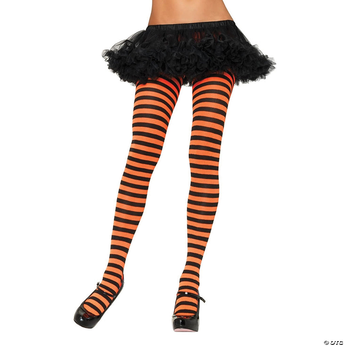 Striped Stockings Halloween Costume Tights – Black & White Pattern