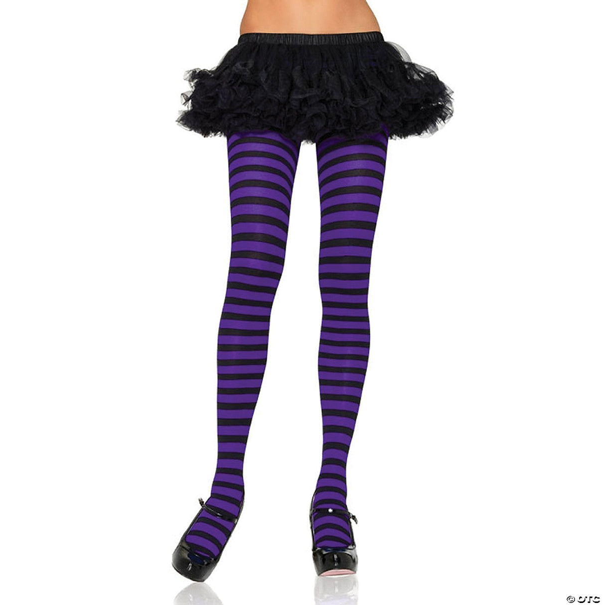 Striped Stockings Halloween Costume Tights – Black & White Pattern